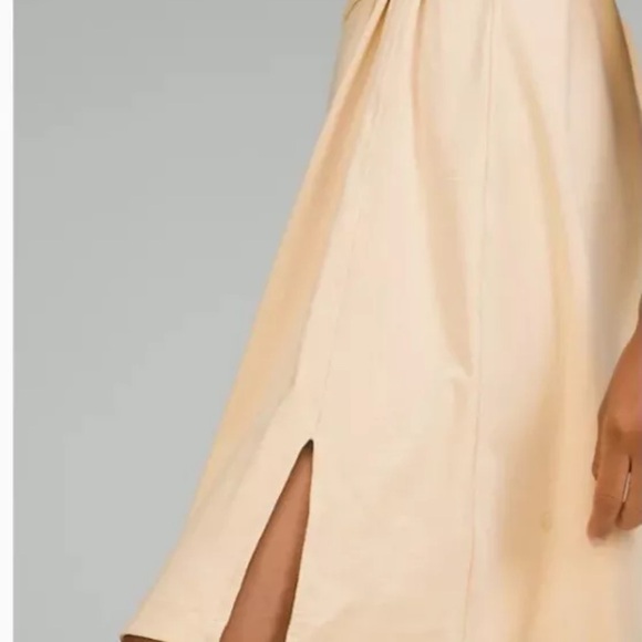 Lululemon Pima Cotton Wrap Front T-Shirt Dress Prosecco Size 10 NWT Stretch - Picture 11 of 12